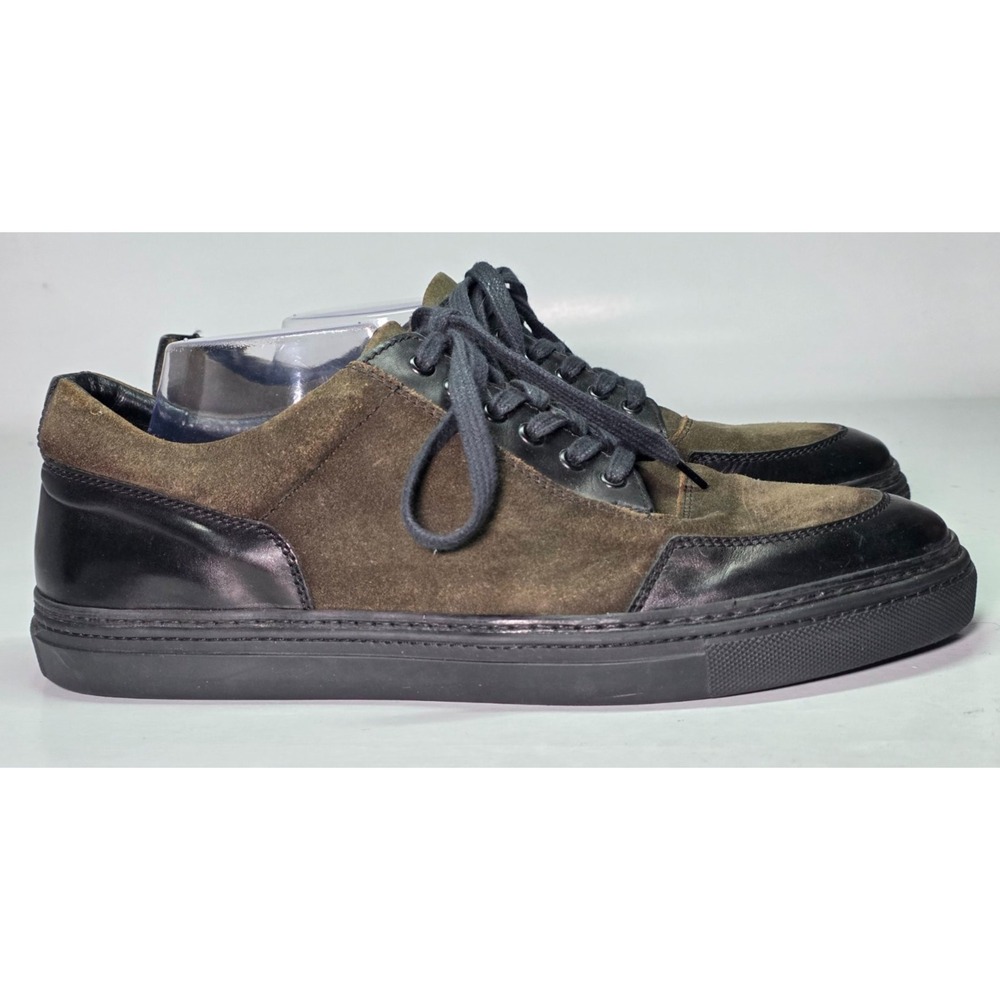 Kenneth Cole New York‎ Men's Sneakers Size 11.5 Black Green Leather Suede Shoes